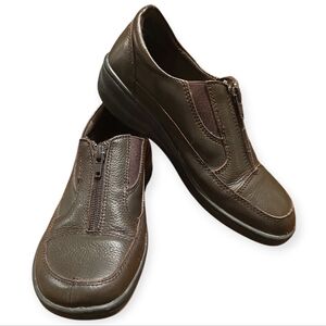Thom McAn Brown Gorah Leather Comfort Slip on Shoes Women's sz 7.5 M